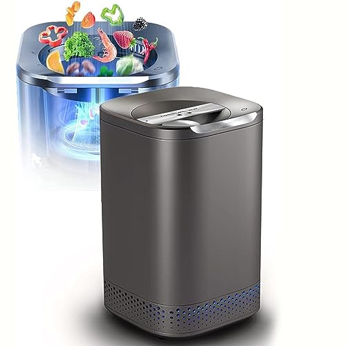DaMga Kompostbehälter Für Die Küche, Smart Waste Küchenkomposter, Elektrischer Komposter Für Den Innen- Und Außenbereich, Food Cycler Mit 2,5 L Fassungsvermögen,Grau,110V