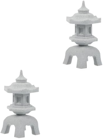 OSALADI 2 Stücke Stein Lampe Form Aquarium Ornament Aquarium Landschaft Decor Szene Dekoration