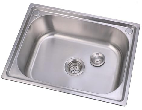 YiHYSj Fregadero Cocina 1 Seno Fregadero Cocina en Acero Inoxidable Fregadero sobre Encimera o Enrasado Fregaderos Un Seno, con Acero Inoxidable Juego de Desagüe (201-50 * 40 * 14cm(0.8mm Side))