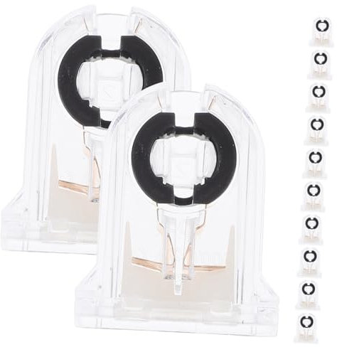 OSALADI 12stücke Teiliges Led Lampenfassung Transparenter Lampenhalter Aus Robustem Kunststoff Kompatibel Mit Leuchtstoffröhren Fassungen Für Büro Und Zuhause