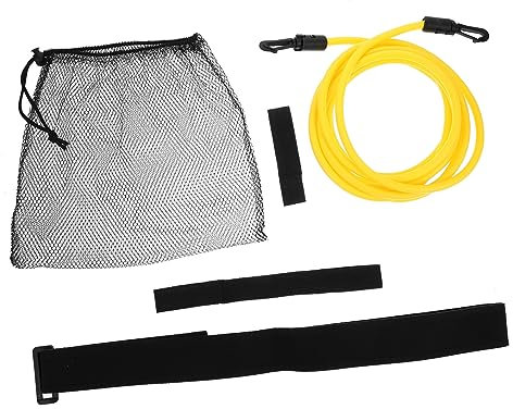 CORHAD Schwimmwiderstandsband Für Erwachsene Und Jugendliche Inklusive Schwimmleine Und Widerstandsbändern Zum Stationären Schwimmen Im Becken Schwimmzubehör Für Effektives Training