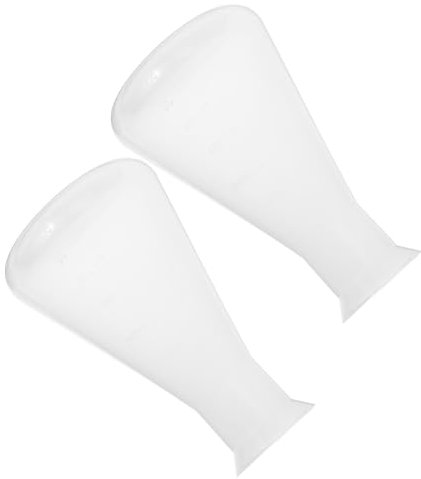 Beuta Conica Erlenmeyer in Plastica 250ml 2 Pezzi Bianca