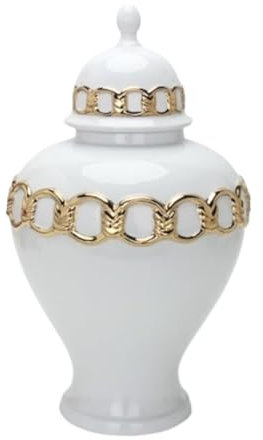 JYARZ Pot de Vase Vase À Fleurs en Céramique De Style Chinois Ancien, Vase Créatif pour Temple, Pot À Gingembre en Porcelaine Rangement en Porcelaine