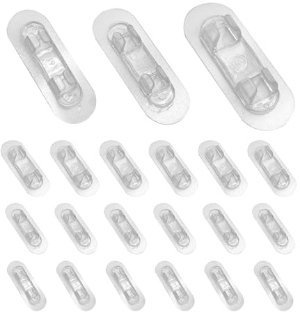 ONEBO 50 Stück Kabelhalter Selbstklebend, 3 Öffnungsgrößen von Kabelhalter, Kabel Organizer, für Haus und Büro Kabel Ordentlich, Gasrohre Wasserrohre(Transparent)