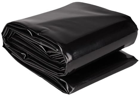 ZJEQZH Epdm Teichfolie Schwarz，Teichfolien 0.2mm Stärke, wasserdichte Folie，Premium PVC Gartenpoolmembran, Große Fischteichfolie für Gartenteich, Teichbecken, Brunnen(3 x 3 m (9.84 x 9.84 ft))