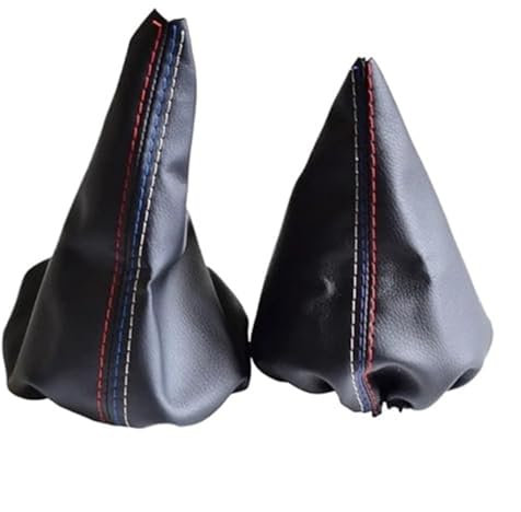 XEDLAMP Handbremsmanschette-Schaltmanschette, for, 3er E36 E46 M3, Auto-Styling, Auto-Schalthebel, manuelle Schwarze Ledermanschette Schaltsack