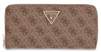 Guess Damen Zip-Around Geldbörse Laurel Ii Slg Large Zip Around Beige