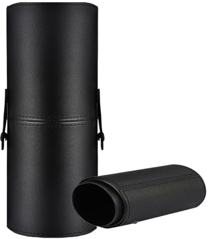 SWORCHI Supporto per pennelli da trucco, in pelle PU, organizer per cosmetici, contenitore per pennelli da viaggio, penna cosmetica portatile, contenitore per tazze, borsa
