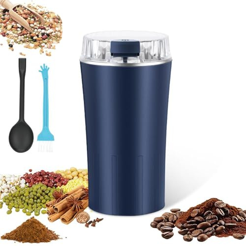 Undoria Coffee Grinder and Spice Grinder, One Touch Coffee Grinder Electric with Heavy-Duty Stainless Steel Blades, 300-watt Powerful Grinder for Dry Spices, Coffee Beans, Nuts, Herbs, Grains