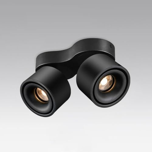 Foco de Techo LED Ajustable con riel de 2 vías, iluminación para galerías, Mini focos de Acento, lámparas de riel fijas con rotación de 360° + 90°