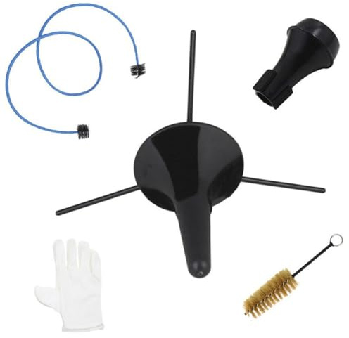 Alipis Kit Pulizia Tromba Supporto, Spazzole Flessibili e Sordina, Set per Manutenzione Strumenti a Fiato, Accessori Professionali per Sax e Corno, Pulitore Versatile per Uso Domestico
