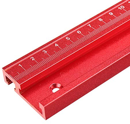 Spacnana Binario per Mitra con Scanalatura a T, Binario a T Tipo 45 in Lega di Alluminio con Scala per Seghe da Tavolo e Seghe a Nastro (Spacnanan6kob10d2h-210311WH04-6)