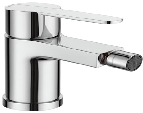 Ecstasy - Rubinetto miscelatore per bidet cromato, comando a leva singola, design moderno, struttura in ottone resistente, facile installazione