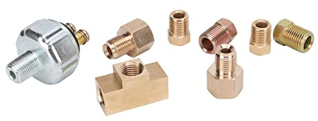 Generic Interrupteur de Feu Stop Hydraulique Universel, Raccord de Frein Haute Performance adapté pour une Meilleure Expérience de Freinage, 6 Adaptateurs en T Inclus pour les Modèles de Voiture