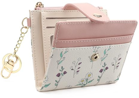 GAEKEAO Petit Portefeuille Femme, Porte Monnaie en Cuir avec Blocage RFID, Porte Carte Femme avec Compartiment pour Carte d'identité et Pochettes pour Cartes
