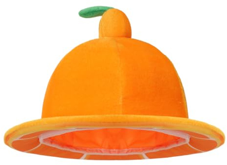 OhMill Funny Fruit & Vegetable Hat Watermelon Orange Aubergine Strawberry Food Plush Costume Hats Party Accessory for Carnival Halloween Easter Decoration Costume for Women Men Adults