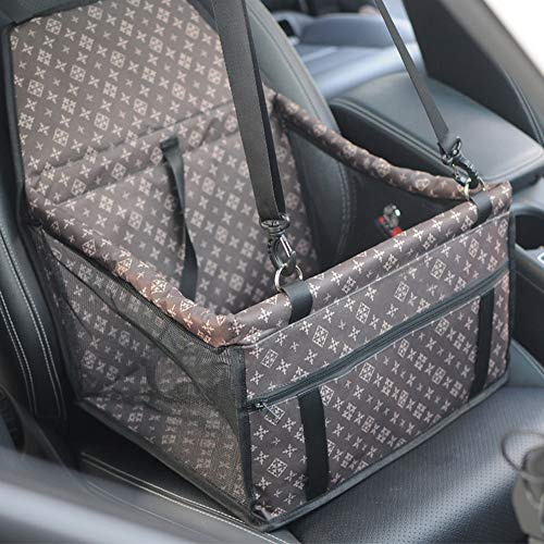 Guoyi®Wasserdicht Atmungsaktiv Haustier Auto Matte Haustier Sicherheit Auto Sitz Doppelt Schicht Verdickt Haustier Tragen Auto Tasche Reisen Haustier Auto Kissen(Braun)