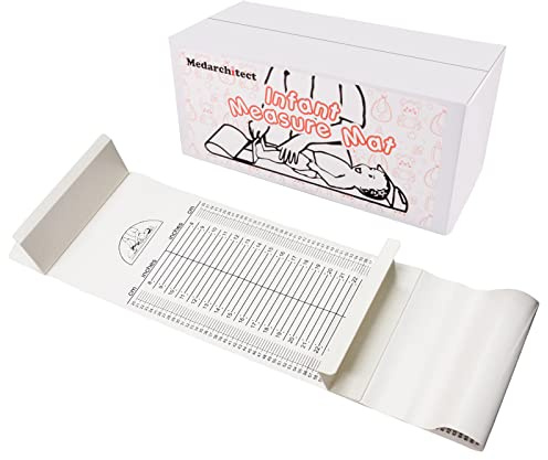 Medarchitect Messmatte für Baby Infantometer Höhenlineal, Kleinkind Baby Wachstumslineal Hautfreundlich Waschbar Infantometer Messlatte Babies, Kleinkinder, Genaue Messung – Weiß