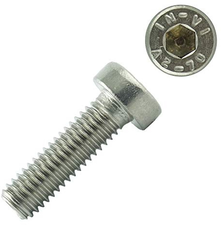 Eisenwaren2000 | Zylinderschrauben mit Innensechskant M6 x 16 mm (20 Stück) - Zylinderkopf Schrauben ISO 14580 - DIN 7984 Gewindeschrauben - Edelstahl A2 V2A - rostfrei