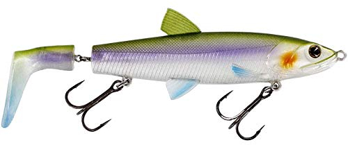 Westin HypoTwist Propbait Floating - Wobbler mit Gummifisch Schwanz, Länge / Gewicht:14cm / 29g, Farbe:Smelt