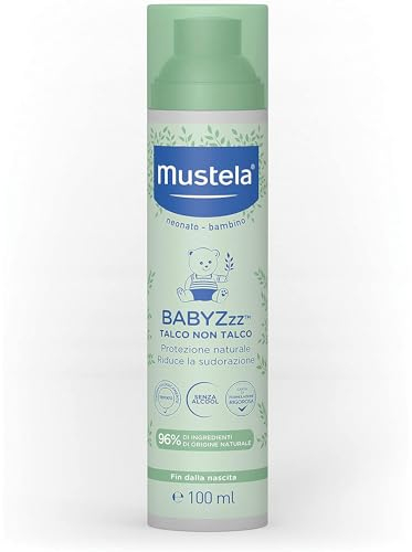 Mustela BABYZzz Talco Non Talco Crema, Corpo, Neonati, Bambini, Tutta la Famiglia - Protezione Naturale dalle Zanzare, Regola la Sudorazione e gli Odori Corporei, Sicuro Fin dalla Nascita (100ml)