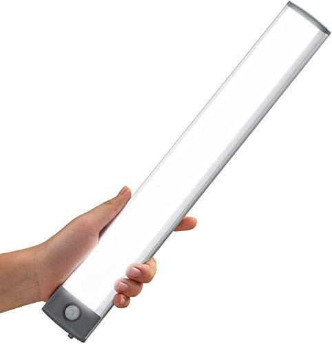 Unter Schrankgarderobenleuchten, LED-Bewegungssensor-Schrankleuchte für alle Bildschirme mit 54 Lampenperlen, kabelloses wiederaufladbares überall aufklebbares magnetisches Nachtlicht