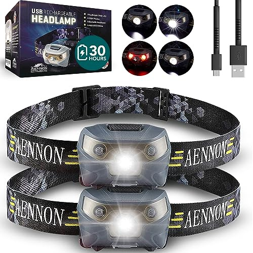 Linterna Frontal Led Cree, Recargable por USB, Súper Brillante, Ligera y Confortable, Fácil de Usar Correr, Caminar, IR de Acampada, Leer, Hacer Senderismo, Niños, Bricolaje y Más