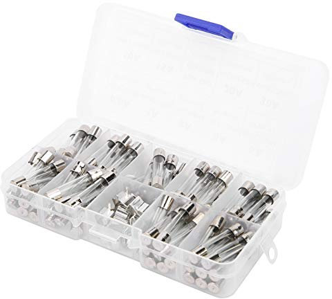 TenNuoDa M6 X 30mm Glassicherung, Schnelldurchschlag-Glasrohrsicherungs-Set 250v Typ 0,5/1/2/3/5/10/15/20/30a Schnelldurchblasende Glassicherungs-Sortiment 2boxen Glasrohr-Sicherungsset