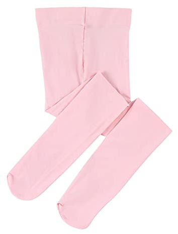 Odizli Ballettstrumpfhose Mädchen Kinder Ballettkleidung Baumwolle Ballett Strumpfhose Ballettanzug Tanzstrumpfhose mit Fuß D#Rosa 4-6 Jahre