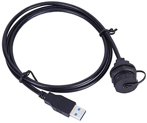 Connettore per Cavo di Prolunga, Connettore USB Impermeabile 3.0 da A-maschio a A-femmina Cavo di Prolunga Cavo di Misura per Pannello USB Cavo da Incasso per Telefoni Cellulari Dischi Rigidi per Auto