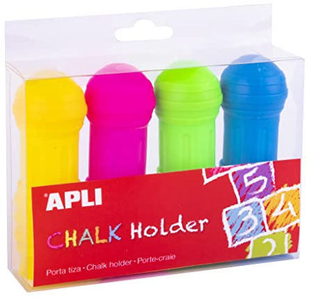 APLI 19026 – Set aus 4 verstellbaren Kreidehaltern à Ø 25 mm für breite Tafelkreide, Jumbo - 25 mm
