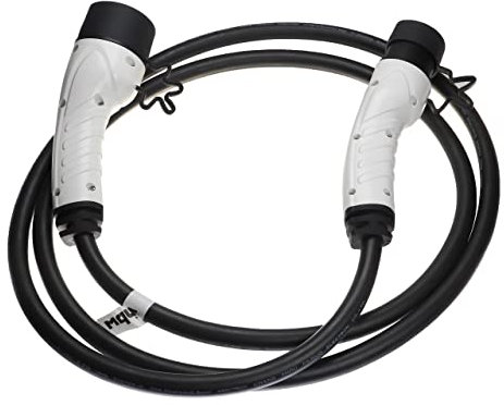 vhbw Cable Carga Tipo 2 a Tipo 2 Compatible con Peugeot 3008 Hybrid, 508 Hybrid Coche eléctrico - Cable conexión, 1 Fase, 32 A, 7 kW, 3 m
