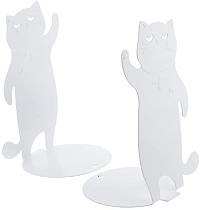 Operitacx Buchstütze Im Katzendesign Buchstütze Aus Eisen Buchstopper Buchständer Für Zeitschriften Akten Bücher Und CDs Für Zuhause Büro Klassenzimmer Und Bibliothek Moderne Tischdeko