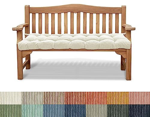 PHUSTJKL Bankauflage Bankkissen Stuhlkissen 180X40X6CM rutschfeste Gartenbankkissen Bankpolster Rückenkissen Schaukel Sitzkissen für Outdoor Indoor Gartenmöbel Terrasse Drinnen-Weiss