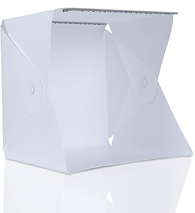 osiuujkw Tenda per Fotografia in PVC USB Power LED 2x5600k 2x550lm Rimovibile 6 Panno per Interni Scatola per fotografare la casa