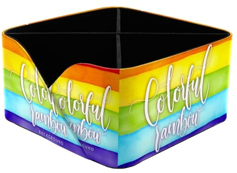 VAPOKF Bunter Regenbogen-Hintergrund, Schreibtisch-Organizer mit 4 Fächern, Stifthalter, Stiftehalter, Aufbewahrungsbehälter für Schreibtisch, Schreibtisch-Aufbewahrung, Schreibwaren für Zuhause und