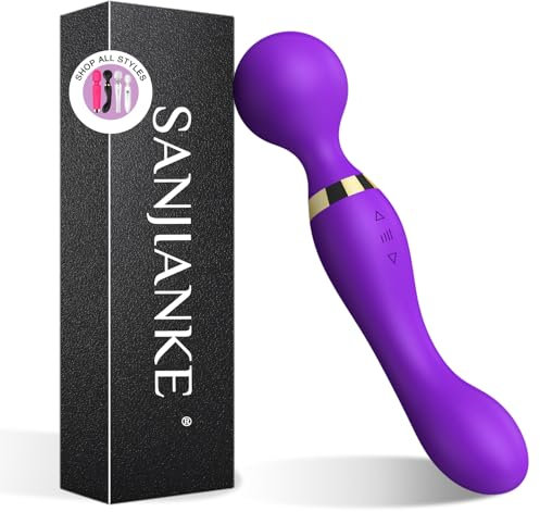 Doppia testa femminile Sextoys vibratori femminili Dildo, 20 modalità e 8 velocità, Sextoys per il sesso godere Sextoyse anale Anus vibratori clitoridei femminili personali e di coppia (Viola)
