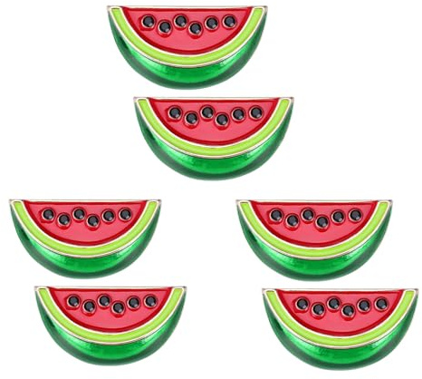 AOKWAWALIY Broches Pastèque Miniatures 6 Pièces Épingles De Vêtements Pour Femmes Accessoires De Mode Pour Vestes Chapeaux Sacs Écharpes
