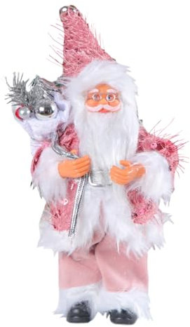 CutitiUU Santa Claus Decorations, 26 cm Standing Figure Santa Claus Doll Santa Claus Decorations Realistic Christmas Ornaments Xmas Decor Home Ornaments Xmas Gifts Home Party Indoor Decorations