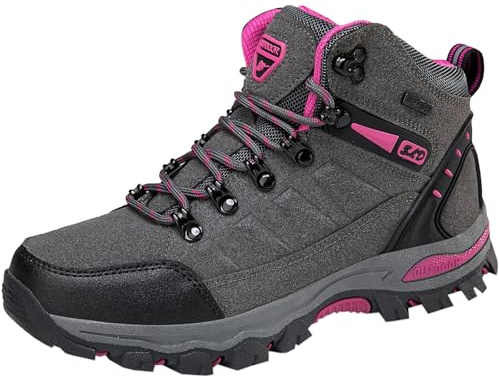 CUTEHEELS Scarpe da trekking e trekking alte da donna antiscivolo e resistenti