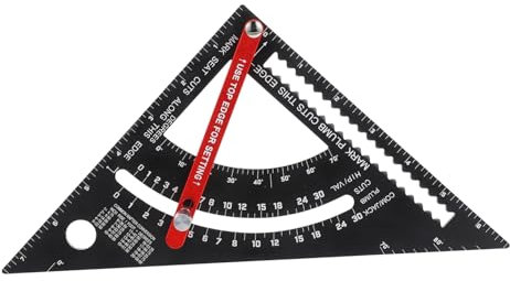 DOITOOL Regla Triangular Cuadrada Para Carpintería Herramienta De Medición Manual De Precisión Escuadra De Metal Para Carpinteros