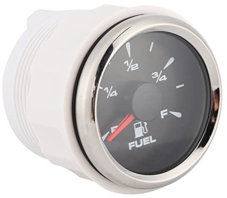 AKLOSIPY Indicatore Livello Olio Carburante Puntatore 52mm 190 Ohm Retroilluminazione a Colori Indicatore Livello Carburante Marino Digitale Universale per 12V/24V Moto Barca Auto Motore