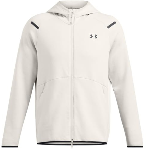 Under Armour UA Unstoppable FLC FZ HD EU-Wht Uomini Giacca da Allenamento Bianco L