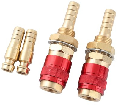 Argon-Schnellkupplungsanschlüsse, Schlauchverbinder, 2 Stück, 8 Mm, Wassergekühlter Gasadapter, Schnellverbinder, WIG-Schweißbrenner-Anschluss, Argon-Schlauchanschlüsse für