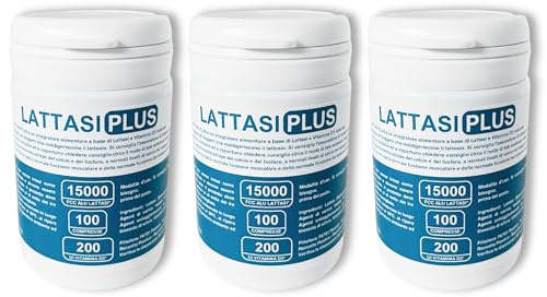 LATTASI PLUS - Compresse Lattasi 15000 FCC con Vitamina D3 Naturale, 1 Compressa Ingeribile per Pasto, 100% Naturale, Made in Italy, Pastiglie, Pillole per Intolleranza al Lattosio (3 Confezioni)