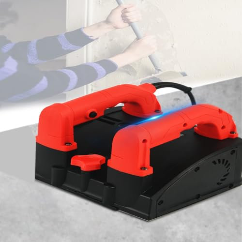 Raboteuse Murale Électrique Automatique,Raboteuse Portative De 1200W,Lame Élargie De 20Mm,Profondeur Réglable De 1 À 4Mm,Couteau Latéral Professionnel,Pour Pelleter La Chaux,Revêtement