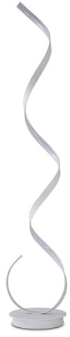 ZJHAHJY Moderne Stehlampe für Wohnzimmer, LED-Spiral-Stehlampen mit Fernbedienung, dimmbare LED-Stehlampe, Moderne LED-Stehlampe für Schlafzimmer, Büro, Wohnzimmer, Weiß