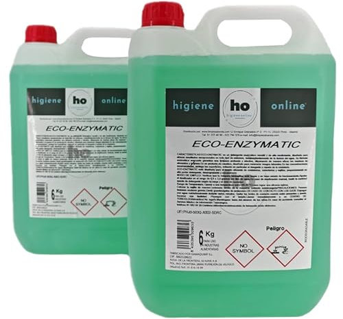 HO Higiene Online | Detergente Enzimático Lavavajillas Profesional | Jabón Fórmula Suave No Irrita - Protege Piel | Garrafa 6 Kilos (2)