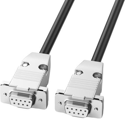 Fluxioxtna Cable de datos RS232 de 50 cm-30 m de largo, cable de conexión de doble blindaje, cable convertidor de 9 pines para instrumentos industriales