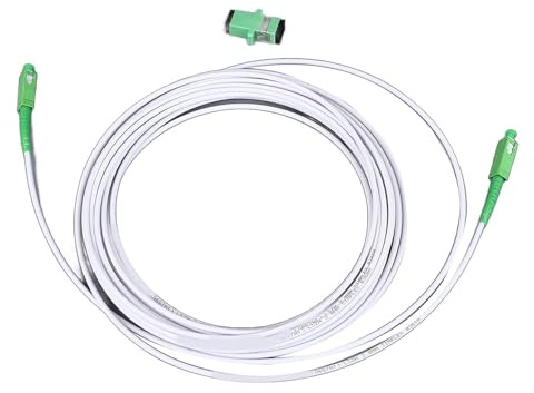 Haosie Cable de fibra óptica, cable de red de 5 m, cable blindado con conector de brida para FTTH FTTB FTTP SC, extensión de parche
